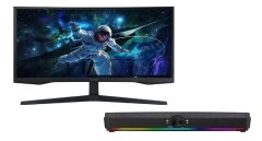 Samsung Odyssey G55C 27 1ms 165Hz Curved Gaming Monitor + CS RGB Soundbar