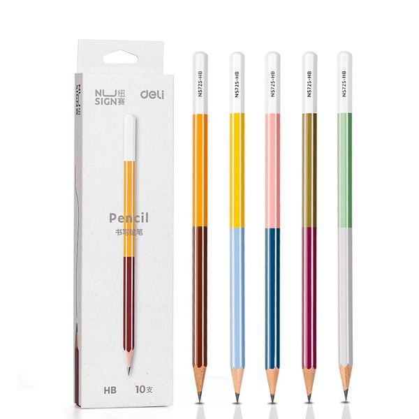Deli Graphite HB Pencil Hexagonal Barrel 10PCS