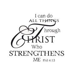 Sticker Art: Wall Sticker - Bible: Philippians 4:13