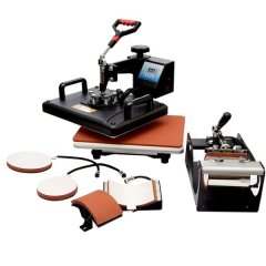 5-in-1 38cm x 38cm Combo Heat Press Machine - Clamshell, Digital Control