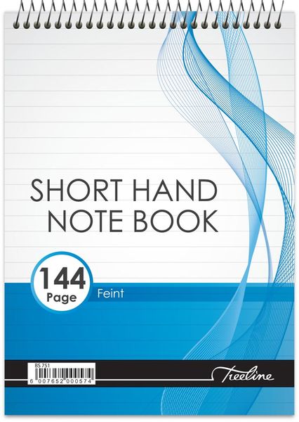 Treeline A5 Top Bound 144 pg Short Hand Note Book Feint - Pack of 10