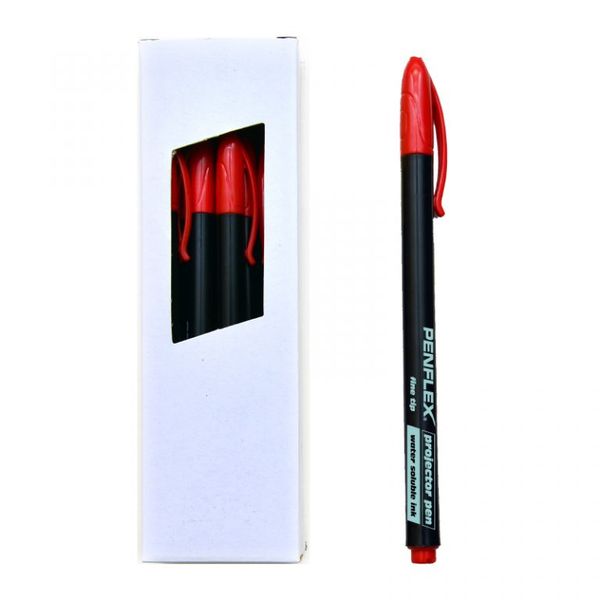 Penflex OHP Fine Point Water Soluble Box-10 Red