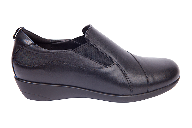 Green Cross Women's Shimmer Leather Wedge Slip-On shoe