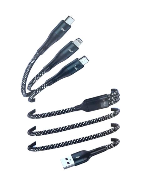 ABODOS 3in1 Super Charging Cable 1.2m AS-DS301