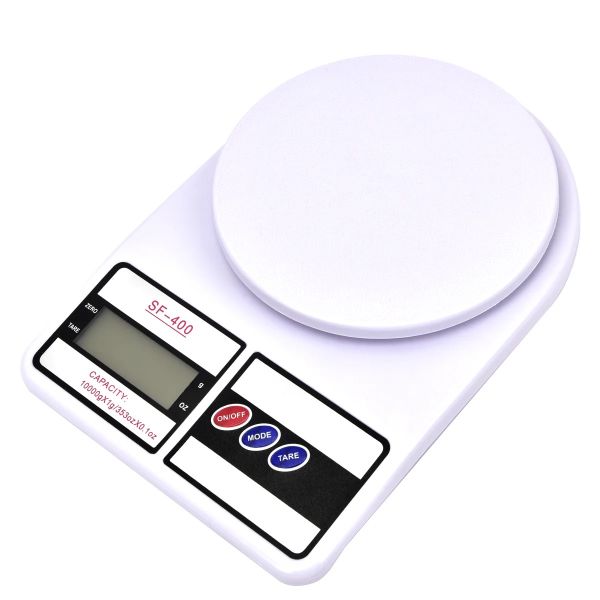 Digital Kitchen Scale Measuring 1g - 5kg White