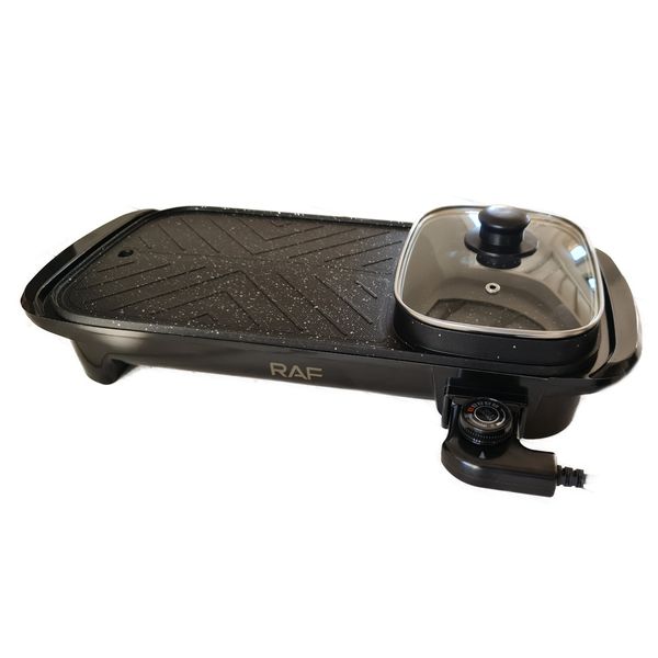 2 in 1 Grill Pan - With Cooker - 1500W - Non-stick - Temperature Control
