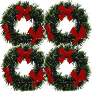 Home Decor Christmas Wreath Set Of 4 (24cm)