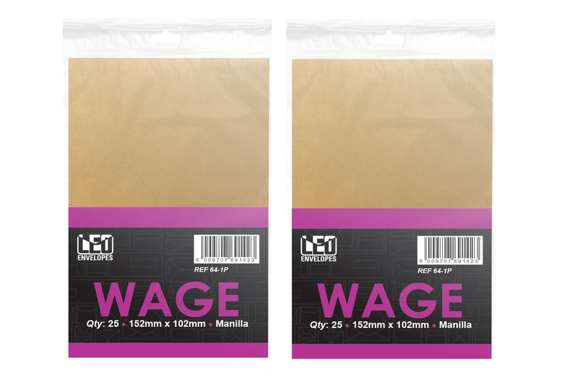 LEO Plain Wage Self Seal Envelopes - Pack of 50 Envelopes