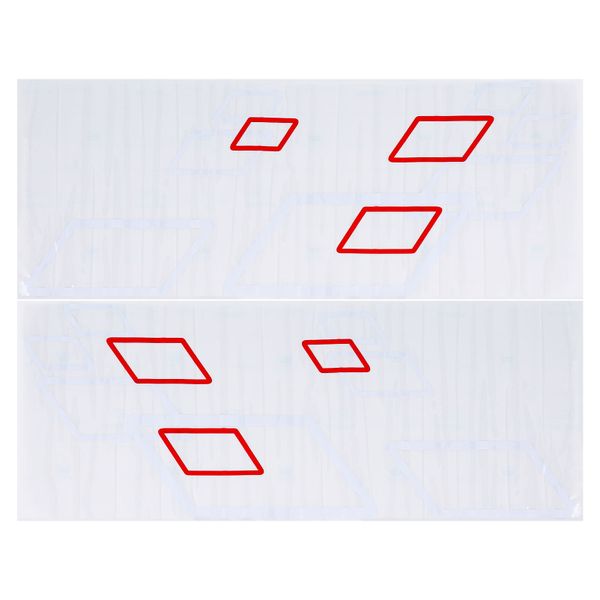 100x38cm Racing Side Stickers (White/Red)