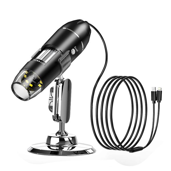 USB Digital Microscope 50X-1600X Compatible with iOS/Android