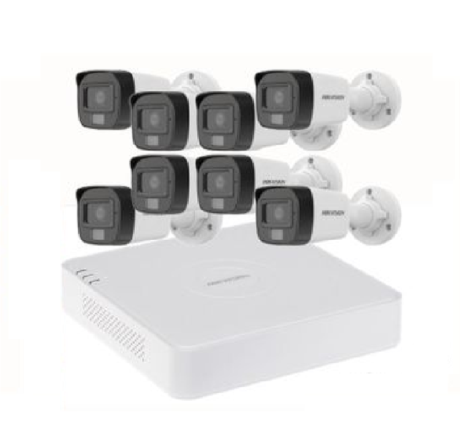 Hikvision 16CH DVR + 8 Bullet Smart Light &amp; Audio Cameras | SBR Bundle