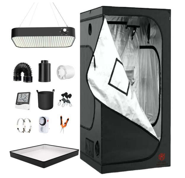 Indoor Grow Tent (50X50X120cm) with Lights and Multiple Accessories