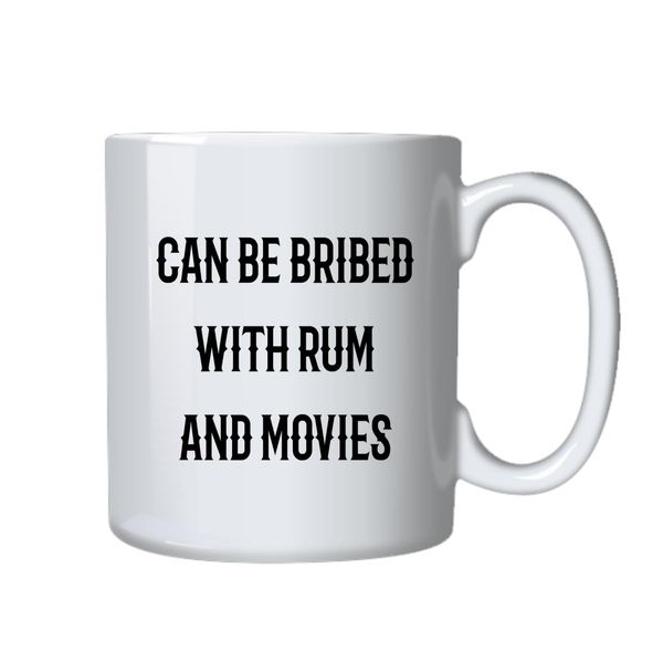 Rum and Movies Coffee Mug - Best Funny Novelty Cup - Ideal Gift Idea