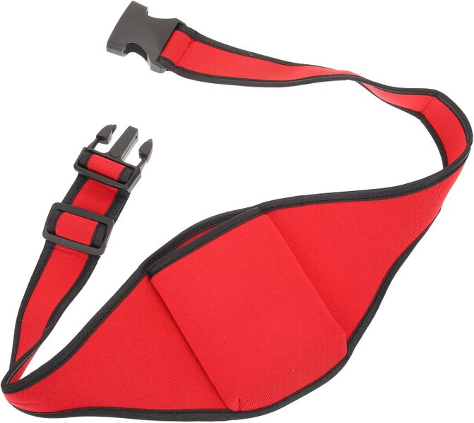 Portable Mic Belt Holder With Zippered Pocket For Fitness Instructors, Red