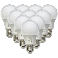 Major Tech - 9W LED E27 Lamps, Pack of x10 (LA60E27-9)