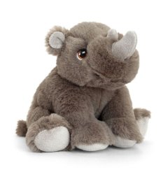 Keeleco Rhino Plush Toy 18cm - Recycled, Soft Wildlife Toy - South Africa