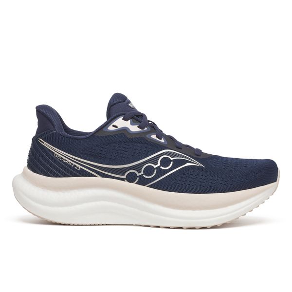 Saucony Ladies' Triumph 23 Road Running Shoes - Navy/Cameo - Navy/Cameo - UK 4