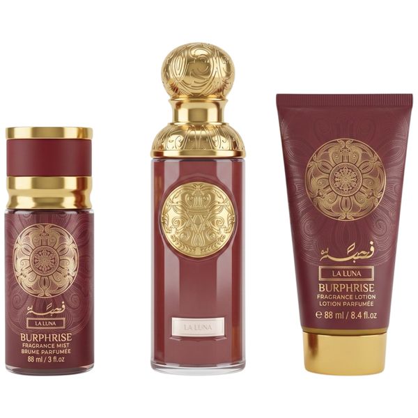 3 Pieces Burphrise La Luna Eau de Parfum Fragranced Body Mist Body Lotion