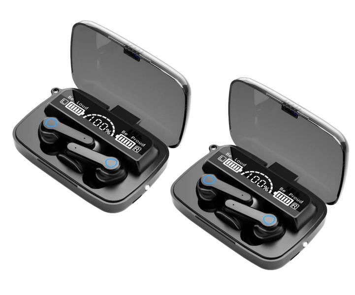 True Wireless Bluetooth In-Ear Earphones with LED Charging Box - Pack of 2