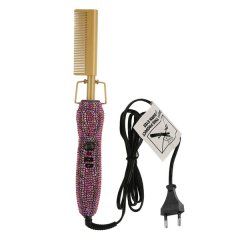 Electric Hot Comb Hair Straight Dual Use Even Heat Conduction Shiny Purple