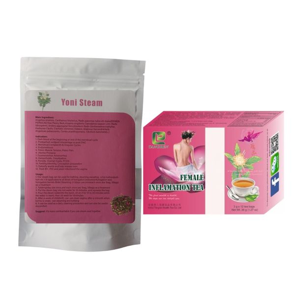 Yoni steaming herbs and female inflammation tea