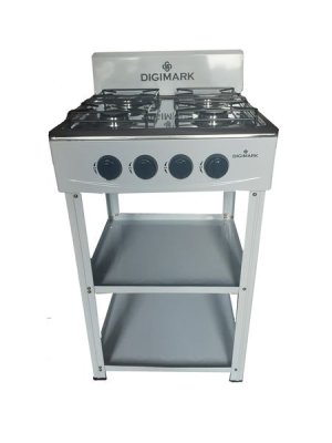 Digimark Freestanding 4 Burner Gas Stove with Shelves