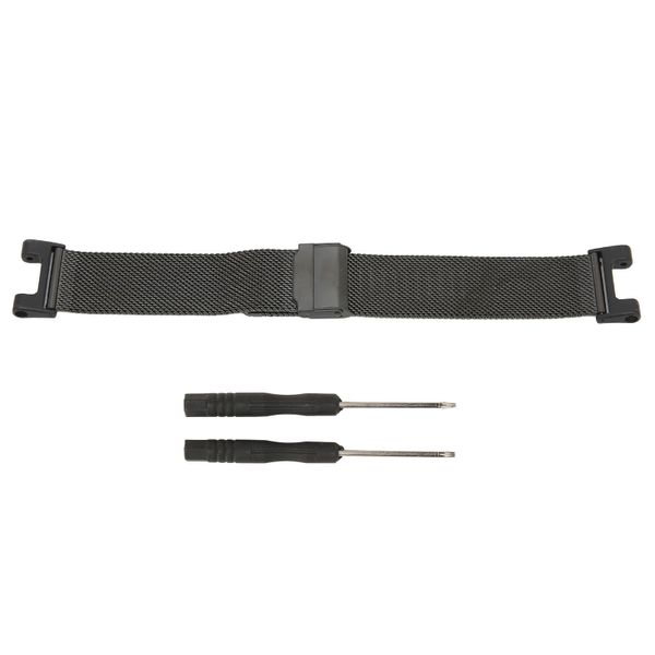 Metal Mesh Watch Band Replacement Bracelet for Amazfit TRex Pro Black