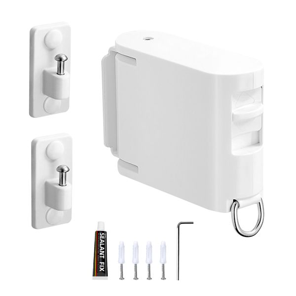 Mix Box Retractable 4m Single Clothesline Washing Line for Indoor &amp; Outdoor