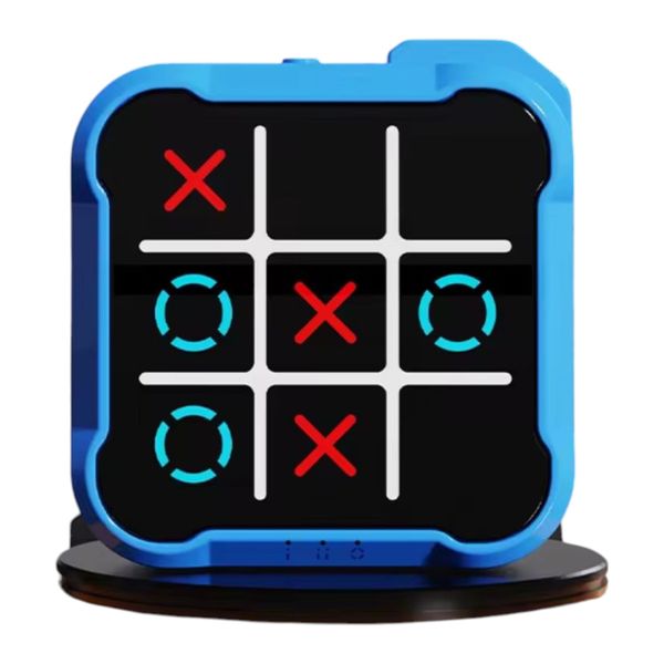 Smart Mini Game 4 in 1 Console Tic Tac Toe Memory Handheld Fun - Blue
