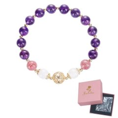 Jolita Uruguay Amethyst Bracelet -Elegant &amp; Natural Crystal Bracelet-SL0062