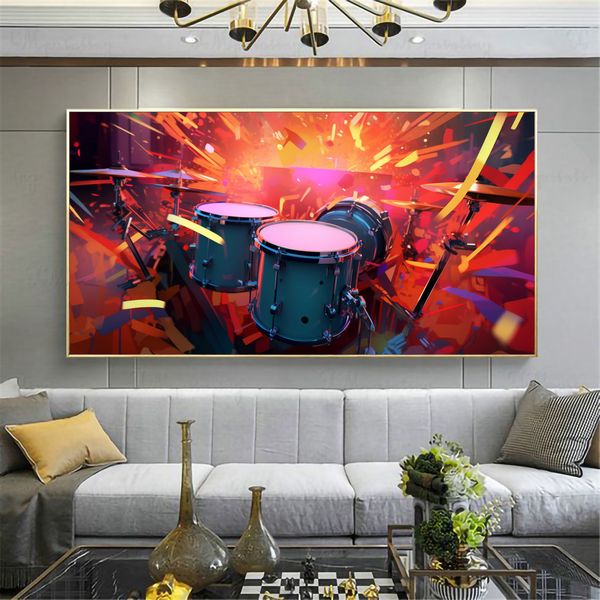 Canvas Wall Decor - Drumbeat Explosion - 0422