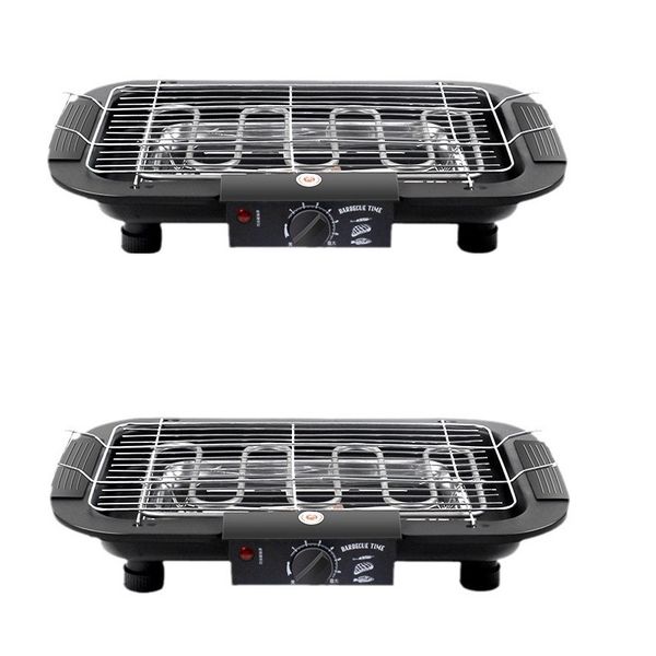 2 Pieces Household electric barbecue grill 2000W
