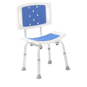 Adjustable height shower chair