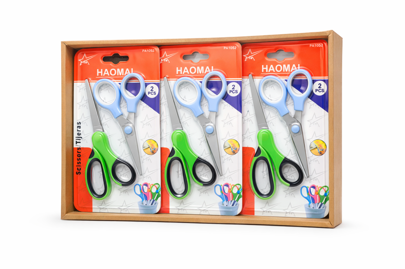 Kids Safety Scissors Set - 2 Piece Craft Scissors for School &amp; Art-24 Pcs