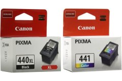 Canon PG 440 XL/CL441 Black 440XL &amp; Tri-Color 441 Ink Cartridges (OEM)