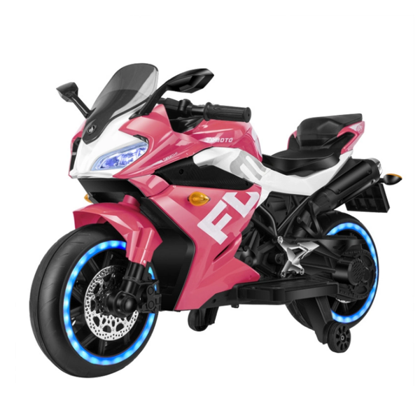 Kids Electric Ride-On Motorcycle with LED Wheels