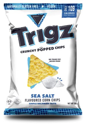 Trigz Sea Salt Crunchy Popped Chips (24 x 28g)