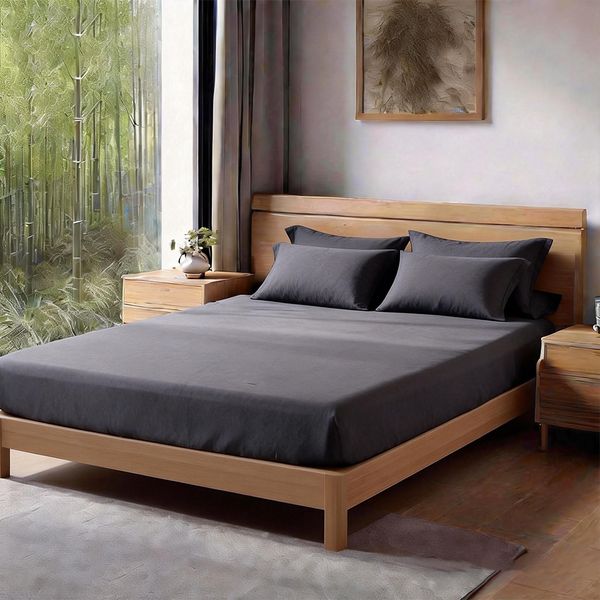 5 Piece Bed Sheets &amp; Pillowcase Set-Luxury Wrinkle Resistant Comfort-Light