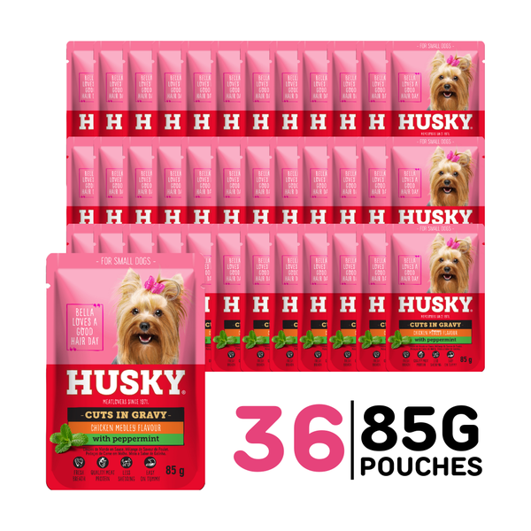 Husky Chicken Medley Wet Dog Food (36 x 85G) Pouches