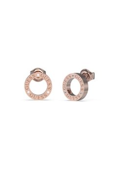 Guess Circle Lights 12mm Logo Studs Rosegold