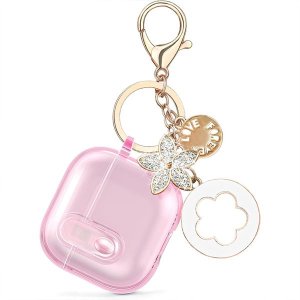 (with Safety Lock) Clear Case Compatible with Cute Apple Airpods 4 Cases