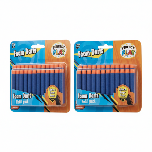 Perfect Play - 24 Piece Foam Darts for Dart Blasters - Soft EVA - 2 Pack