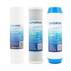 SUPERPURE 10 inch Slimline Basic Pre-Filter Replacement Set