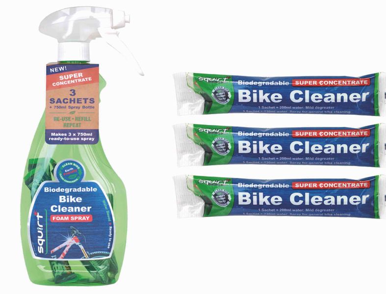 Squirt Bike Wash 750ml Bottle + 3x20ml +3 Extra SuperConcentrate Sachets