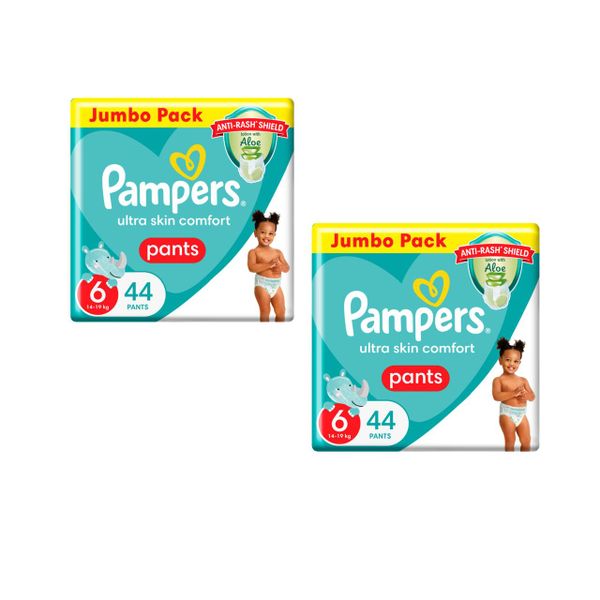 Pampers Anti-Rash Shield Pants Size 6 (14-19 kg) (2 x 44 Diapers)