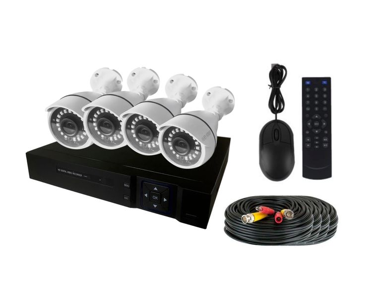4 Channel HD Outdoor DIY CCTV Security Camera Kit
