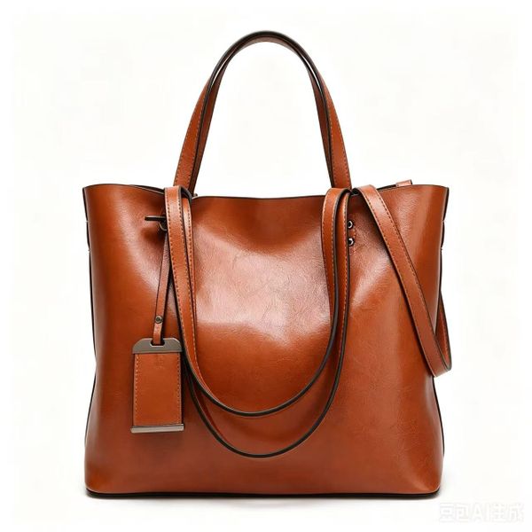 Women's Large Capacity Soft PU Leather Satchel Tote Handbag