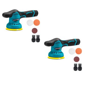 2 Pack-12V Cordless Portable Car Polishing Machine 125mm Car Polisher