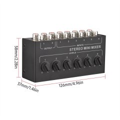 CX600 Mini Stereo 6 Channel Passive Mixer