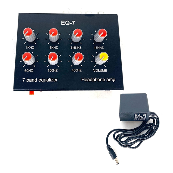 Eq-7 Audio Signal Headset Amplifier 7-Band Eq Equalizer Us Plug